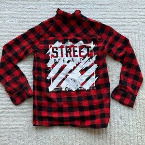 CHAPTER BOYS PLAID FLANNEL BUTTON DOWN SHIRT